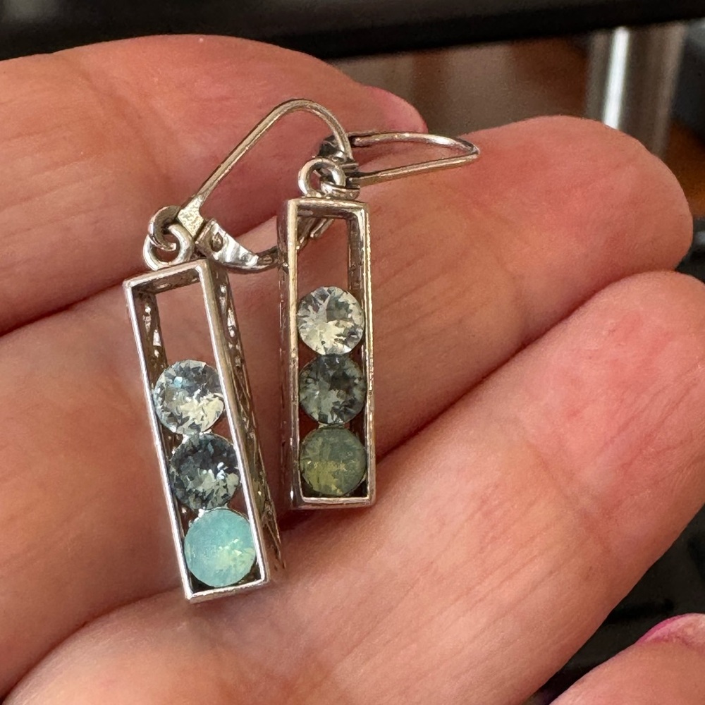 Ava Ro Sterling Silver Swarovski Crystal Earrings